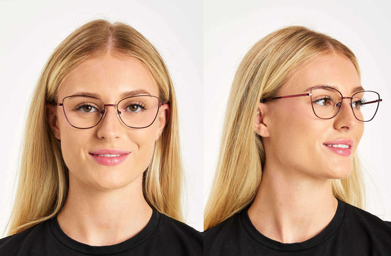 Anna | Cat Eye Metal Glasses